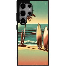 Coque Samsung Galaxy S24 Ultra - Silicone rigide noir Surf Paradise