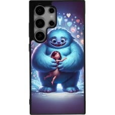 Coque Samsung Galaxy S24 Ultra - Silicone rigide noir Valentine 2024 Fluffy Love