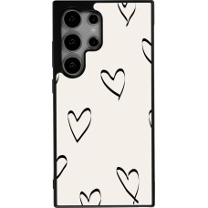 Coque Samsung Galaxy S24 Ultra - Silicone rigide noir Valentine 2023 minimalist hearts