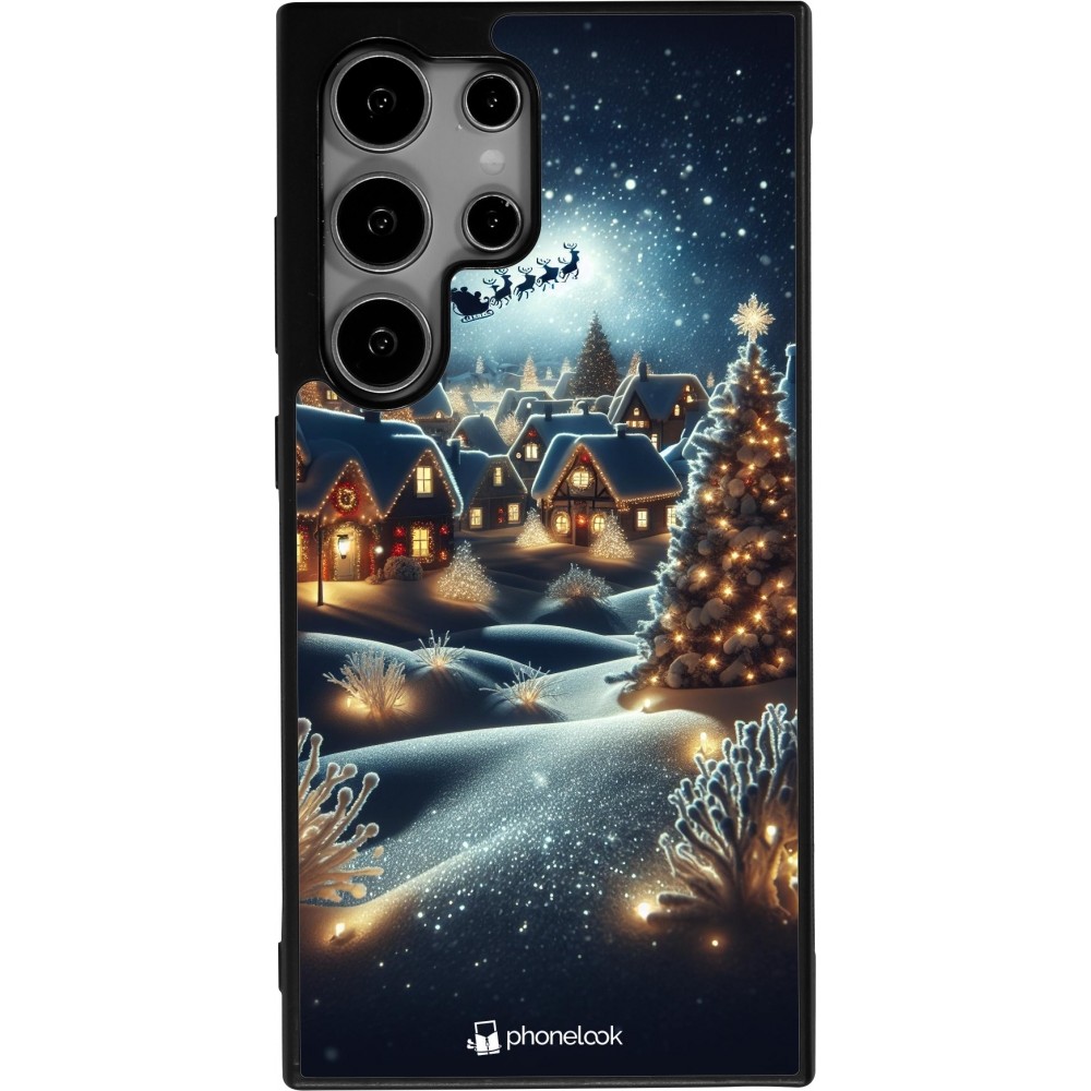 Coque Samsung Galaxy S24 Ultra - Silicone rigide noir Noël 2023 Christmas is Coming