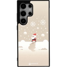 Coque Samsung Galaxy S24 Ultra - Silicone rigide noir Noël 2023 Minimalist Santa