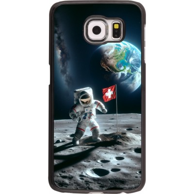 Coque Samsung Galaxy S6 - Astro Suisse sur lune