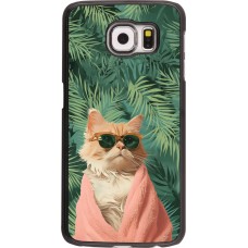 Coque Samsung Galaxy S6 - Cat Summer Palms