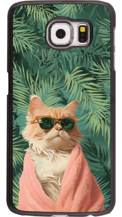 Coque Samsung Galaxy S6 - Cat Summer Palms