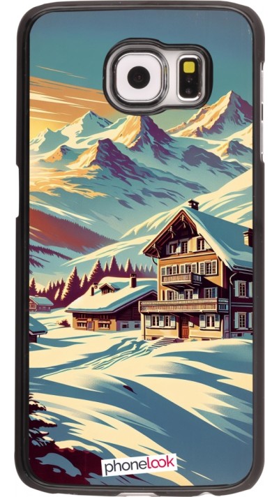 Coque Samsung Galaxy S6 - Chalet montagne enneigée