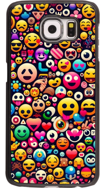 Coque Samsung Galaxy S6 - Emoji Mix Color