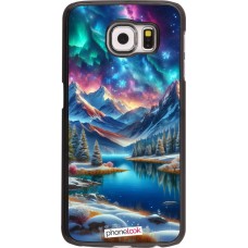 Coque Samsung Galaxy S6 - Fantasy Mountain Lake Sky Stars