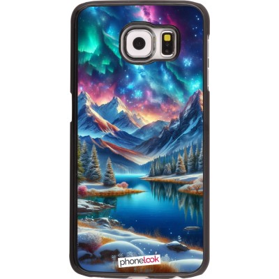 Coque Samsung Galaxy S6 - Fantasy Mountain Lake Sky Stars