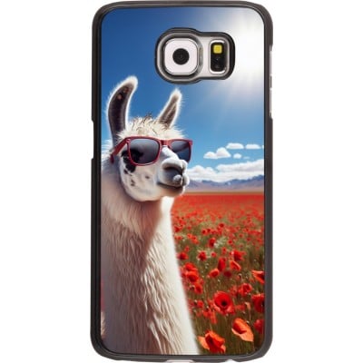 Coque Samsung Galaxy S6 - Lama Chic en Coquelicot