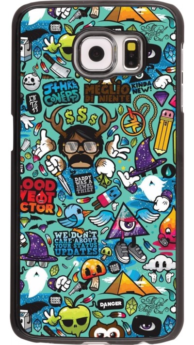 Coque Samsung Galaxy S6 - Mixed Cartoons Turquoise