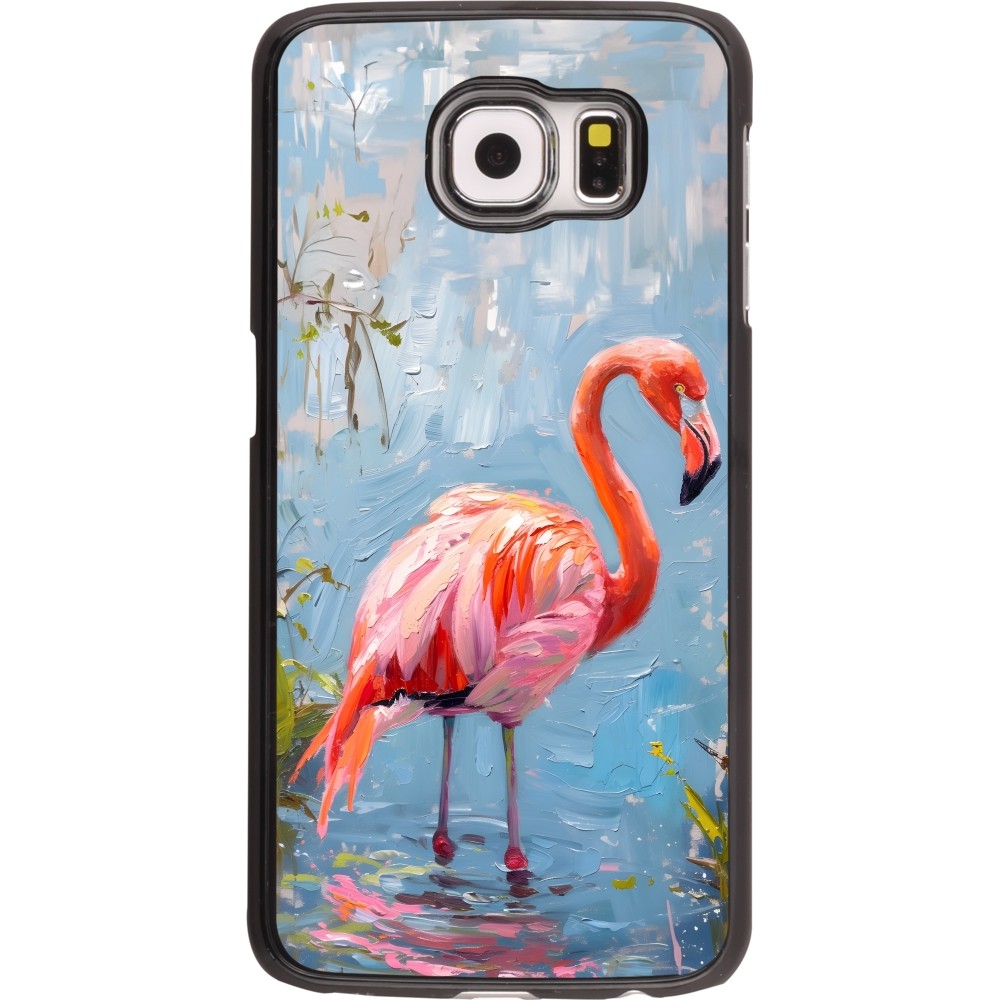 Coque Samsung Galaxy S6 - Paint Flamingo