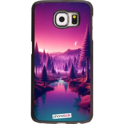 Coque Samsung Galaxy S6 - Paysage Violet-Rose