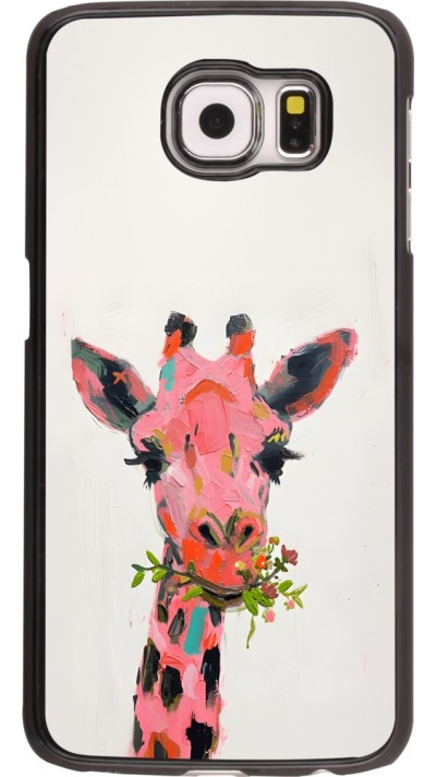 Coque Samsung Galaxy S6 - Pink Girafe Paint