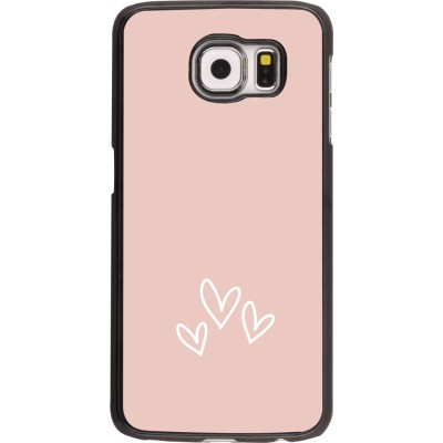 Coque Samsung Galaxy S6 - Valentine 2023 three minimalist hearts