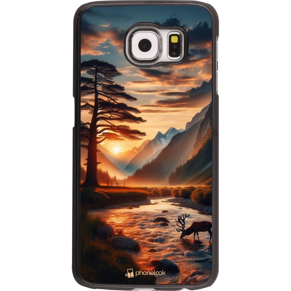 Coque Samsung Galaxy S6 - Valley Sunset Deer Tree