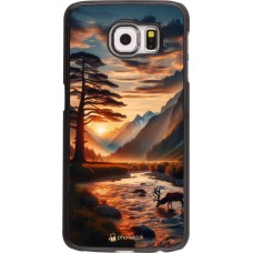 Coque Samsung Galaxy S6 - Valley Sunset Deer Tree