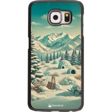 Coque Samsung Galaxy S6 - Vintage Snowy Mountain Igloo