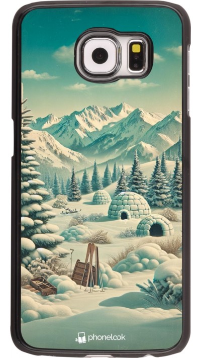 Coque Samsung Galaxy S6 - Vintage Snowy Mountain Igloo