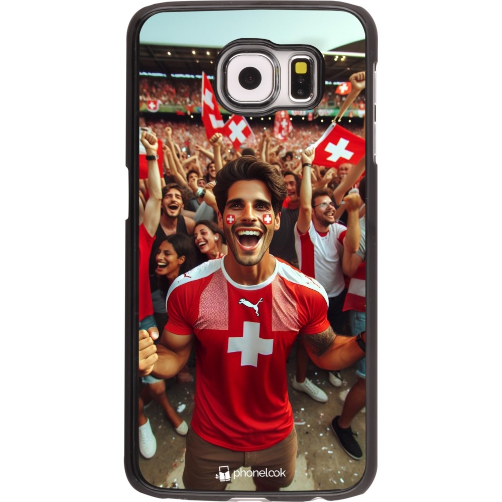 Coque Samsung Galaxy S6 edge - Supporter Suisse Euro 2024