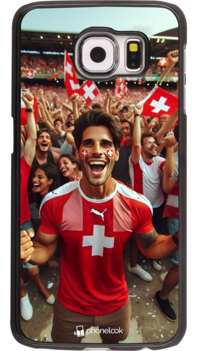Coque Samsung Galaxy S6 edge - Supporter Suisse Euro 2024