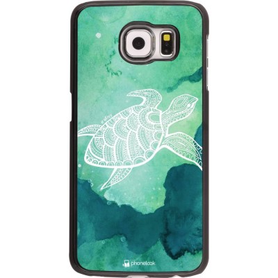 Coque Samsung Galaxy S6 edge - Turtle Aztec Watercolor