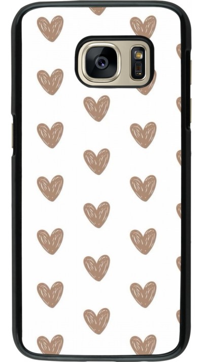 Coque Samsung Galaxy S7 - Autumn 2024 brown hearts