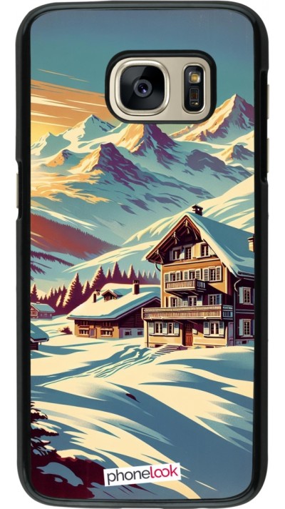 Coque Samsung Galaxy S7 - Chalet montagne enneigée