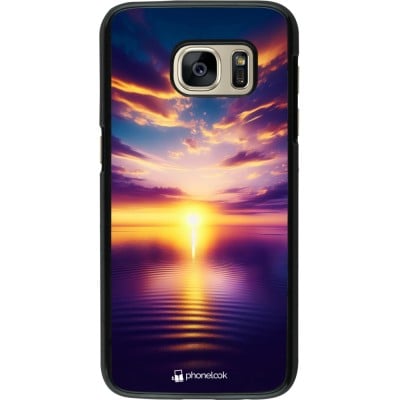 Coque Samsung Galaxy S7 - Coucher soleil jaune violet