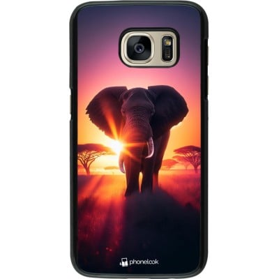 Coque Samsung Galaxy S7 - Elephant Sunrise Beauty