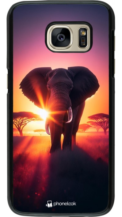 Coque Samsung Galaxy S7 - Elephant Sunrise Beauty