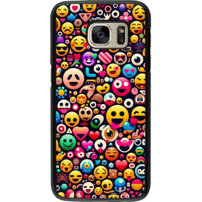 Coque Samsung Galaxy S7 - Emoji Mix Color