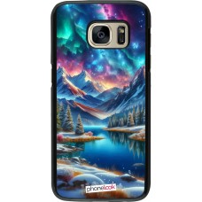 Coque Samsung Galaxy S7 - Fantasy Mountain Lake Sky Stars