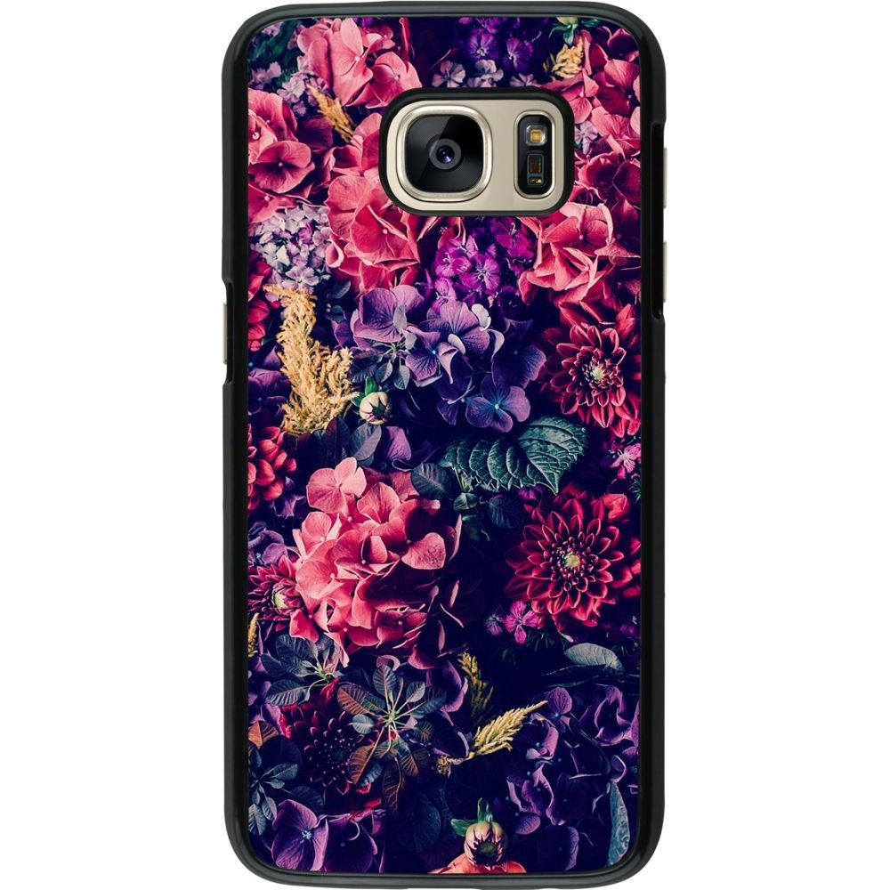 Coque Samsung Galaxy S7 - Flowers Dark