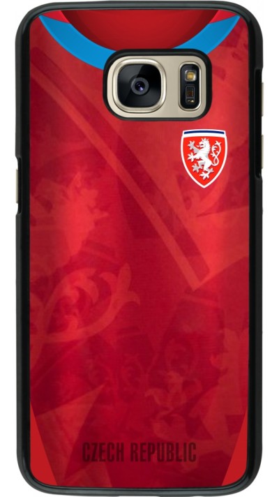 Coque Samsung Galaxy S7 - Maillot de football République Tchèque personnalisable