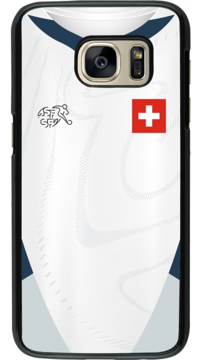 Coque Samsung Galaxy S7 - Maillot de football Suisse Extérieur personnalisable