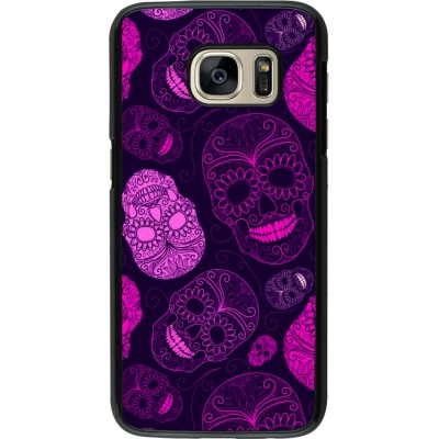 Coque Samsung Galaxy S7 - Halloween 2023 pink skulls