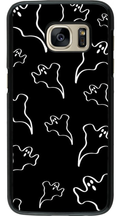 Coque Samsung Galaxy S7 - Halloween 2024 black and white ghosts