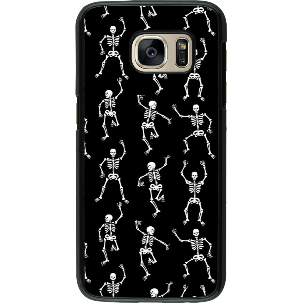 Samsung Galaxy S7 Case Hülle - Halloween 2024 dancing skeleton