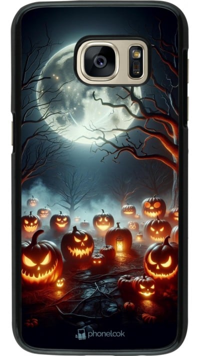 Coque Samsung Galaxy S7 - Halloween 2024 Many Pumpkins