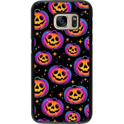 Coque Samsung Galaxy S7 - Halloween 2024 rainbow pumpkins