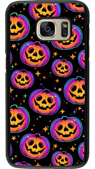 Coque Samsung Galaxy S7 - Halloween 2024 rainbow pumpkins