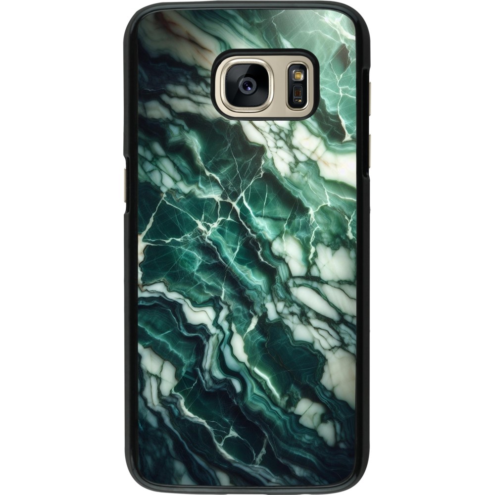 Coque Samsung Galaxy S7 - Marbre vert majestueux