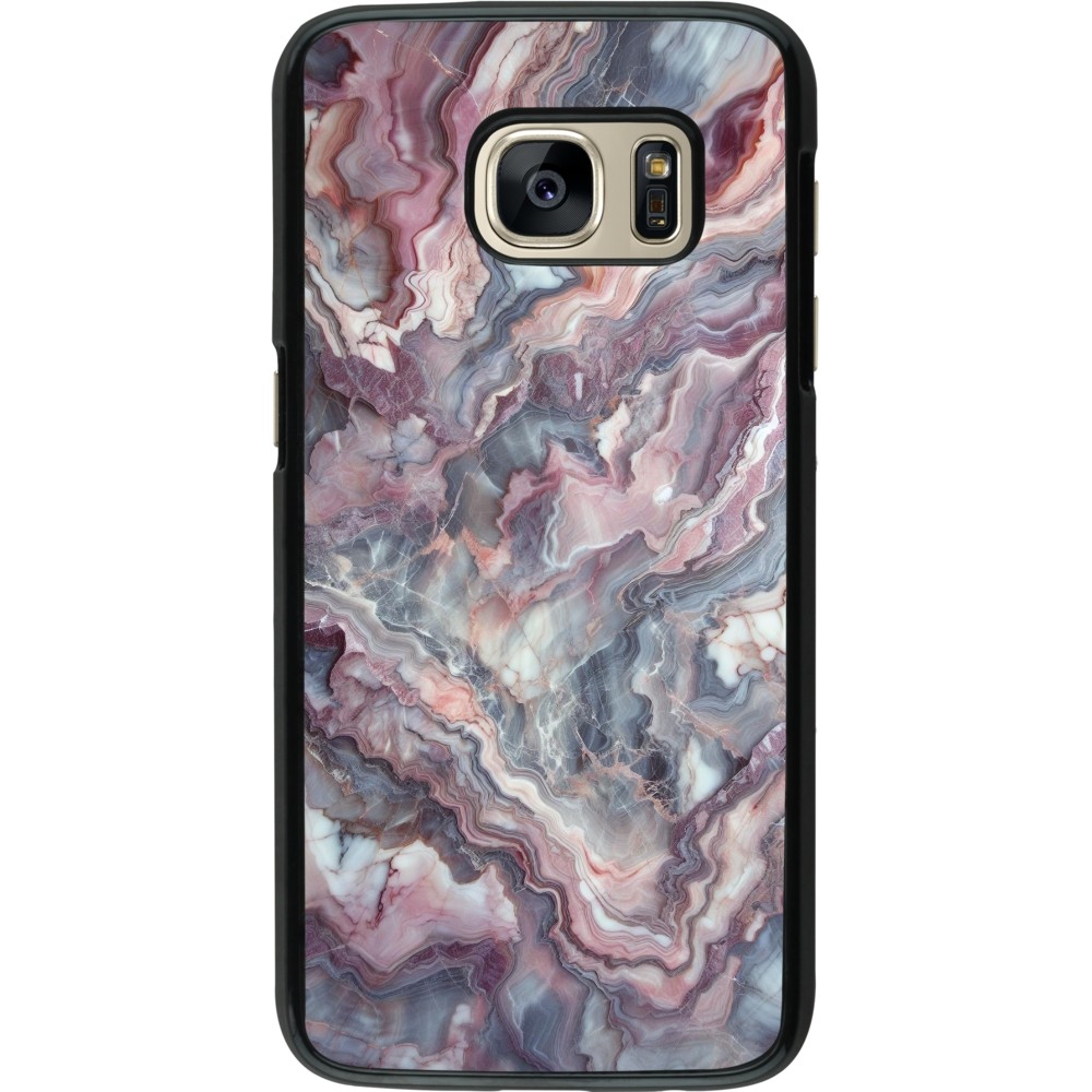 Coque Samsung Galaxy S7 - Marbre violette argentée