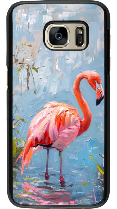 Coque Samsung Galaxy S7 - Paint Flamingo