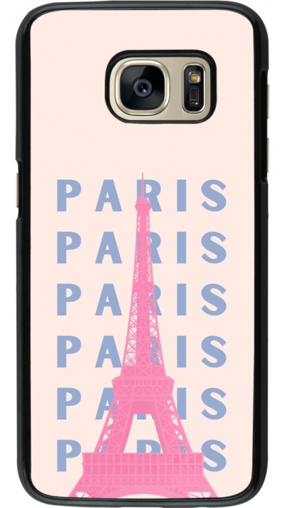 Coque Samsung Galaxy S7 - Paris Pink Print