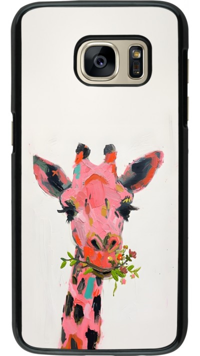 Coque Samsung Galaxy S7 - Pink Girafe Paint