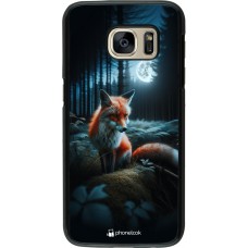 Coque Samsung Galaxy S7 - Renard lune forêt