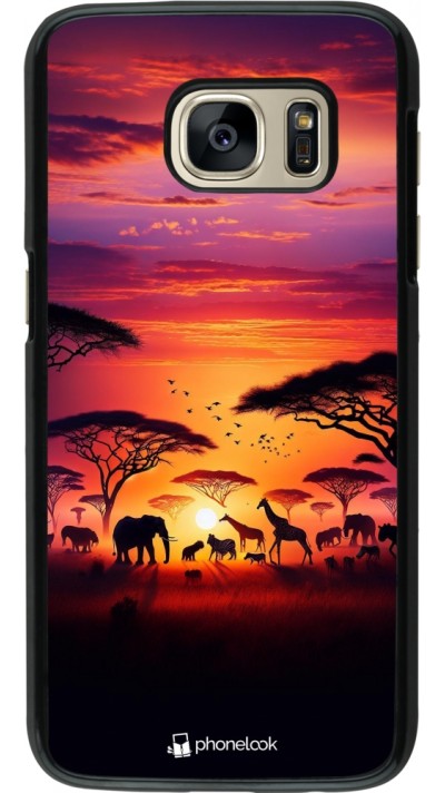 Coque Samsung Galaxy S7 - Safari sunset wildlife