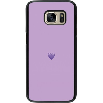 Coque Samsung Galaxy S7 - Valentine 2023 purpule single heart