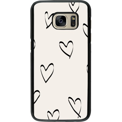 Coque Samsung Galaxy S7 - Valentine 2023 minimalist hearts